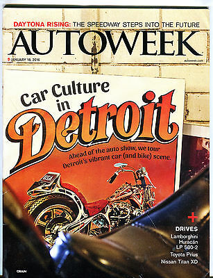 AutoWeek Magazine January 18 2016 Car Culture In Detroit EX 062716jhe