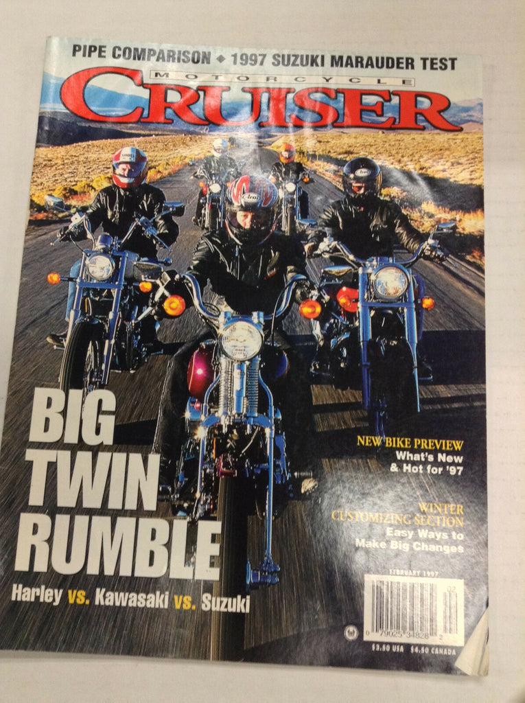 Motorcycle Cruiser Magazine Twin Rumble Pipe Compare February 1997 040617nonr