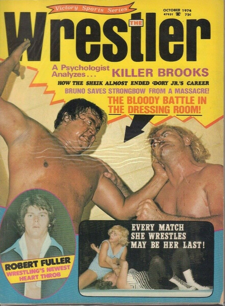 The Wrestler October 1975 Robert Fuller Bruno Sammartino Dory Funk Jr 022819DBE