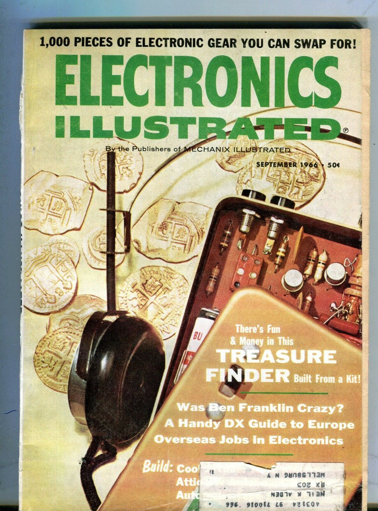 Electronics Illustrated Magazine September 1966 Ben Franklin VG w/ML 091416jhe