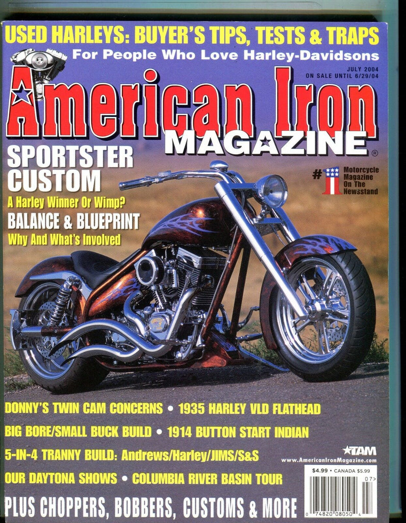 American Iron Magazine July 2004 Sportster Custom EX No ML 042817nonjhe