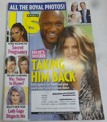 Us Weekly Magazine Khloe Kardashian Kerry Washington November 2013 111913R