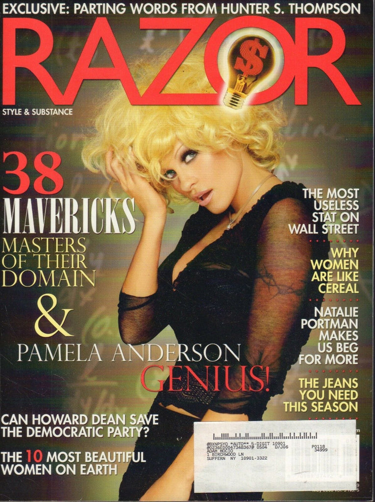 Razor Magazine May 2005 Pamela Anderson Hunter S Thompson 083018AME