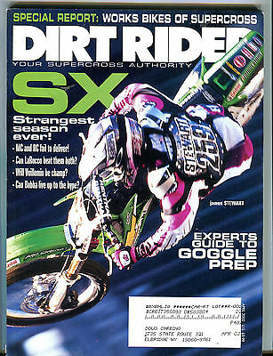Dirt Rider Magazine April 2002 James Stewart EX 073016jhe