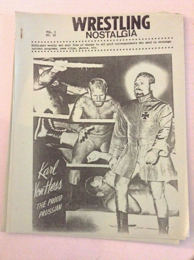 Wrestling Nostalgia Karl Vonttess Proud Russian Vol.1 No.12 060819nonrh