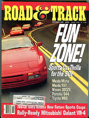 Road & Track Magazine November 1990 Sports Car Thrills For The '90s EX 021516jhe