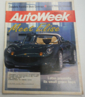 Autoweek Magazine Meet Elise Lotus September 1995 072415R