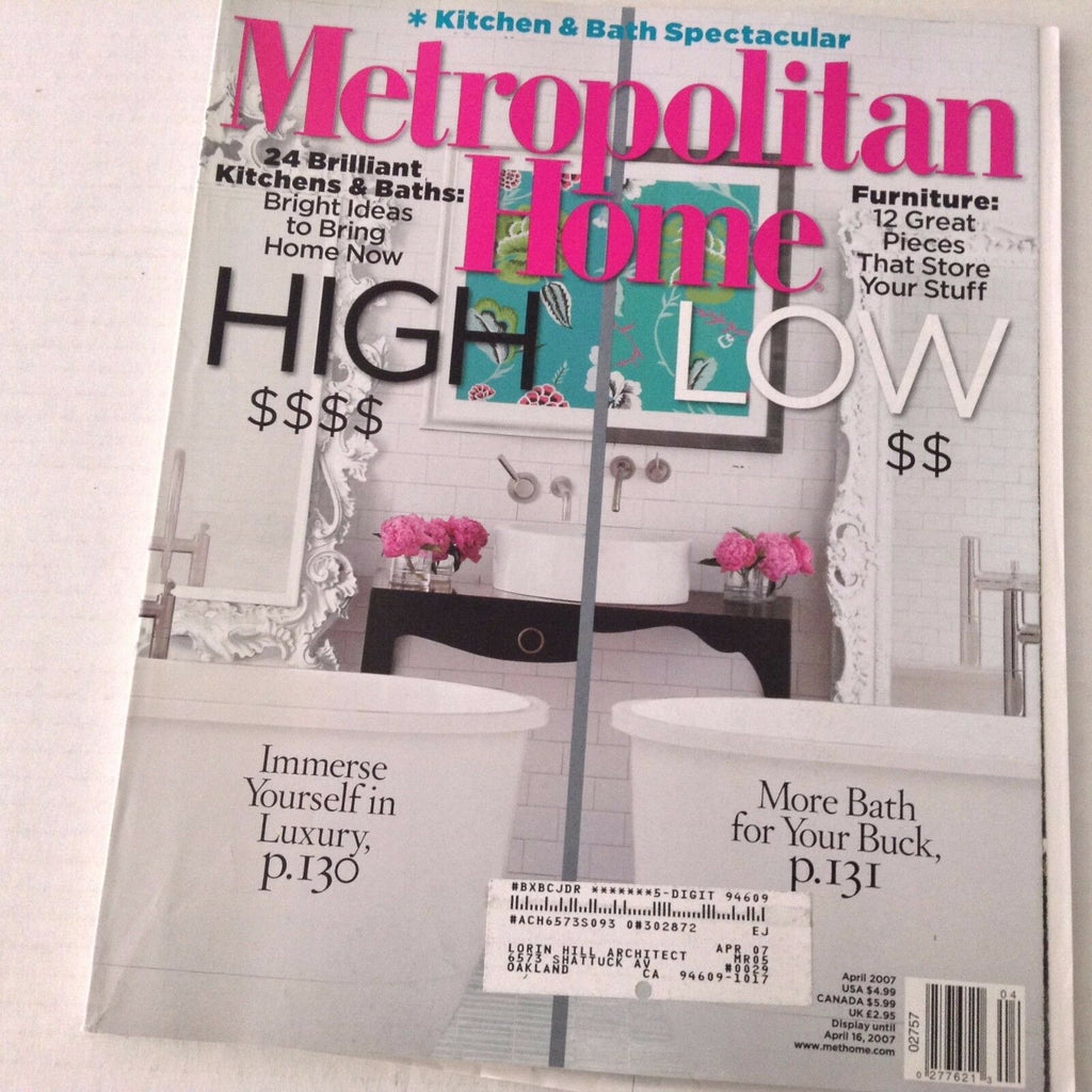 Metropolitan Home Magazine Immerse Yourself In Luxury April 2007 070217nonrh