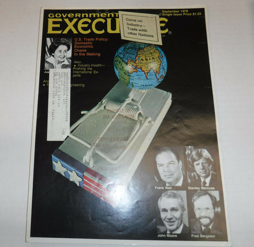 Government Executive Magazine U.S. Trade Policy September 1978 FAA FAL 102016R