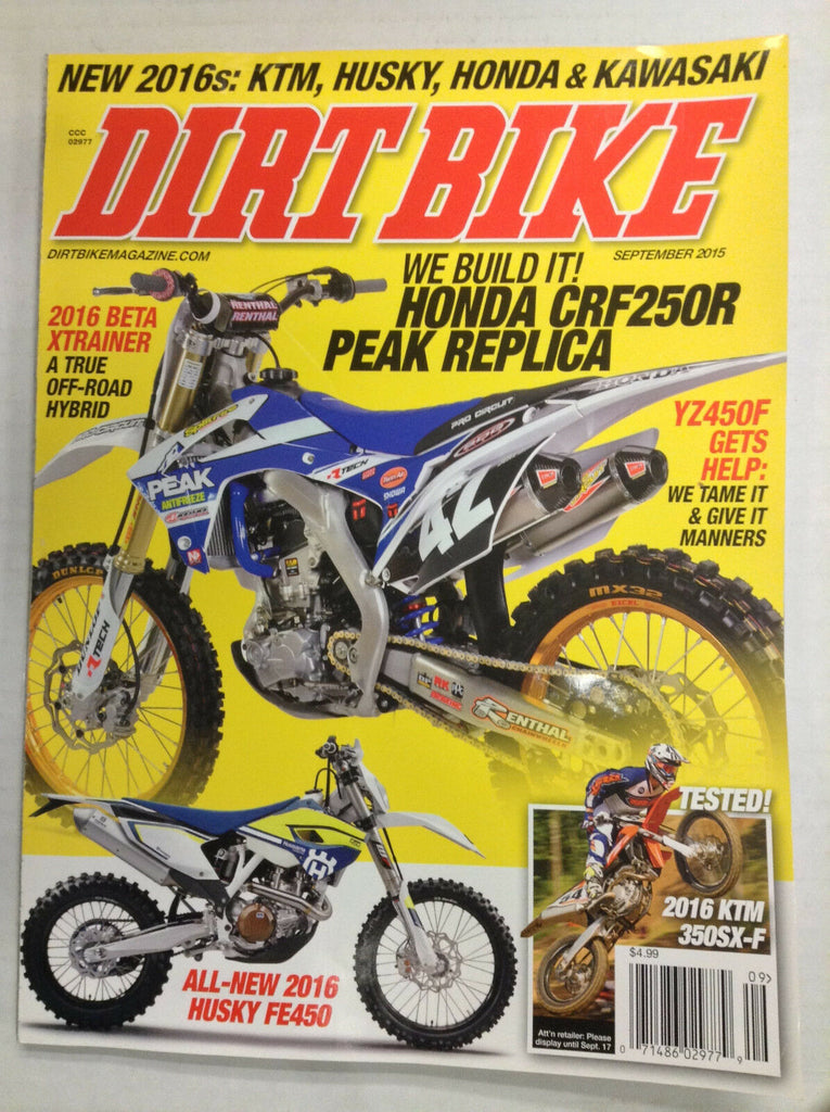 Dirt Bike Magazine Honda CRF250R 2016 Beta Xtrainer September 2015 032817nonR