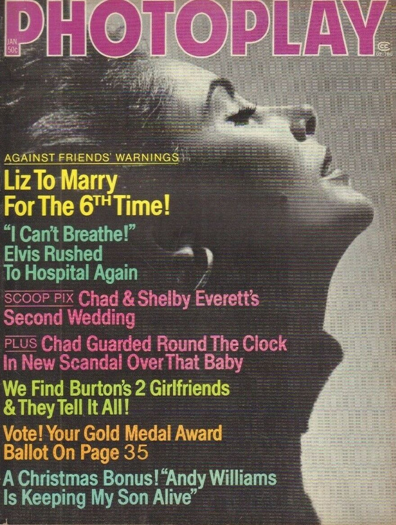 Photoplay January 1974 Liz Taylor Elvis Presley 020519DBE