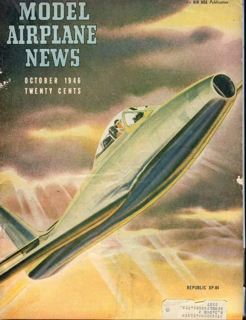 Model Airplane News Magazine October 1946 Republic XP-84 GD 041017nonjhe