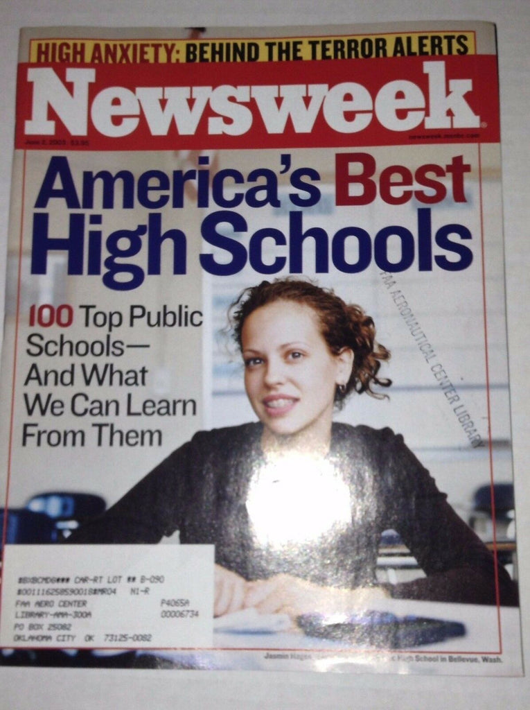 Newsweek Magazine America's Best High Schools June 2, 2003 FAA 030217NONRH