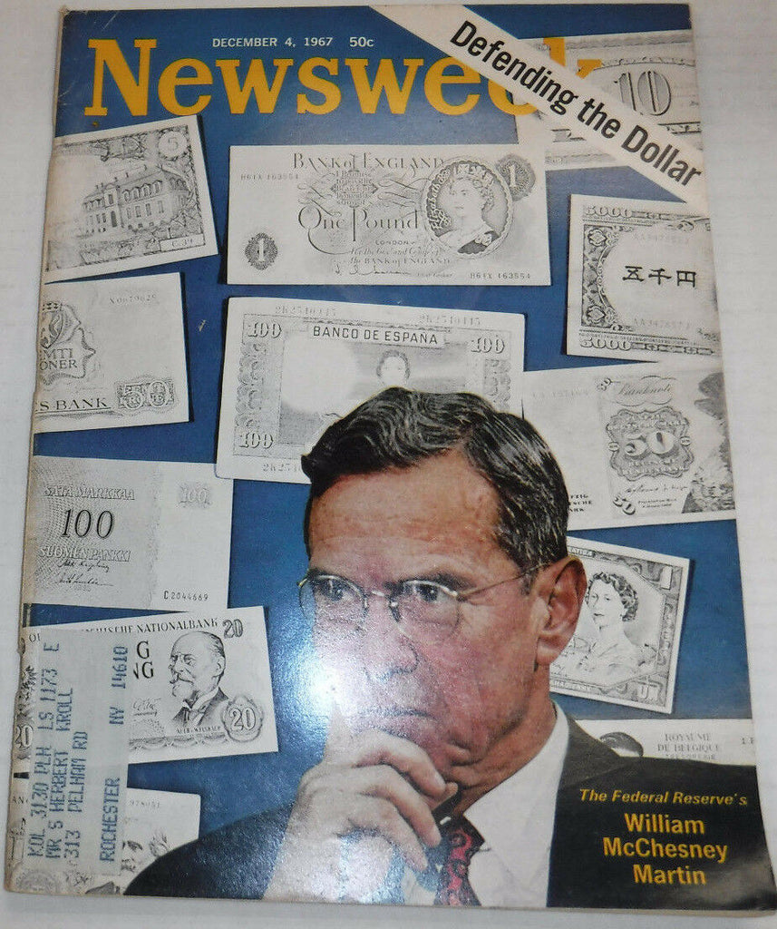 Newsweek Magazine William McChesney Martin December 4, 1967 101816R