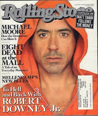 Rolling Stone August 21 2008 Robert Downey Jr. w/ML EX 032216DBE