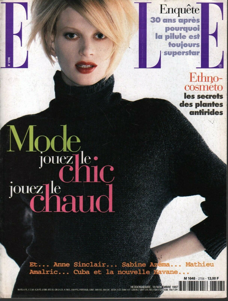 Elle French Fashion Magazine November 10 1997 Anne Sinclair 101220ame2