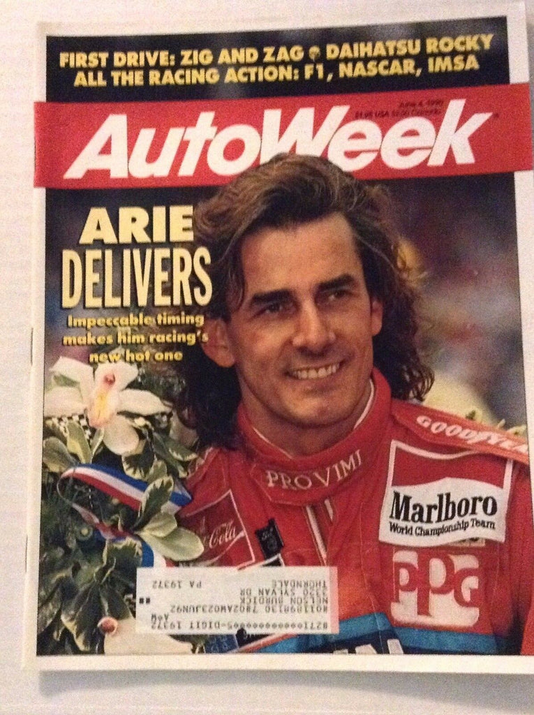 Autoweek Magazine Magazine Arrie Delivers The Win June 4, 1990 011717RH