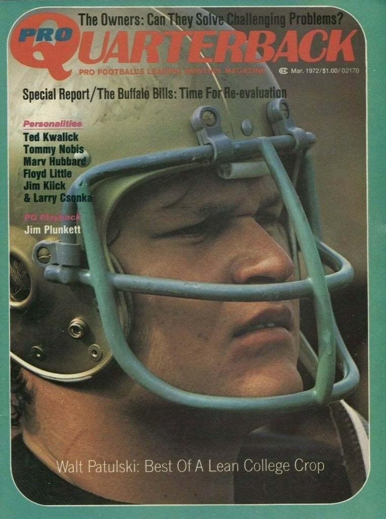 Pro Quarterback March 1972 Walt Patulski Jim Plunkett Marv Hubbard 021220DBE