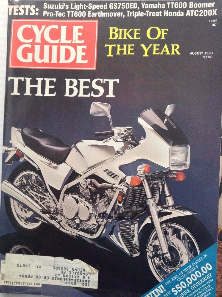 Cycle Guide Magazine Best Bike Of The Year August 1983 091817nonrh