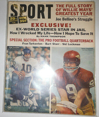 Sport Magazine Sonny Jurgensen & Fran Tarkenton December 1965 NO ML 092014R