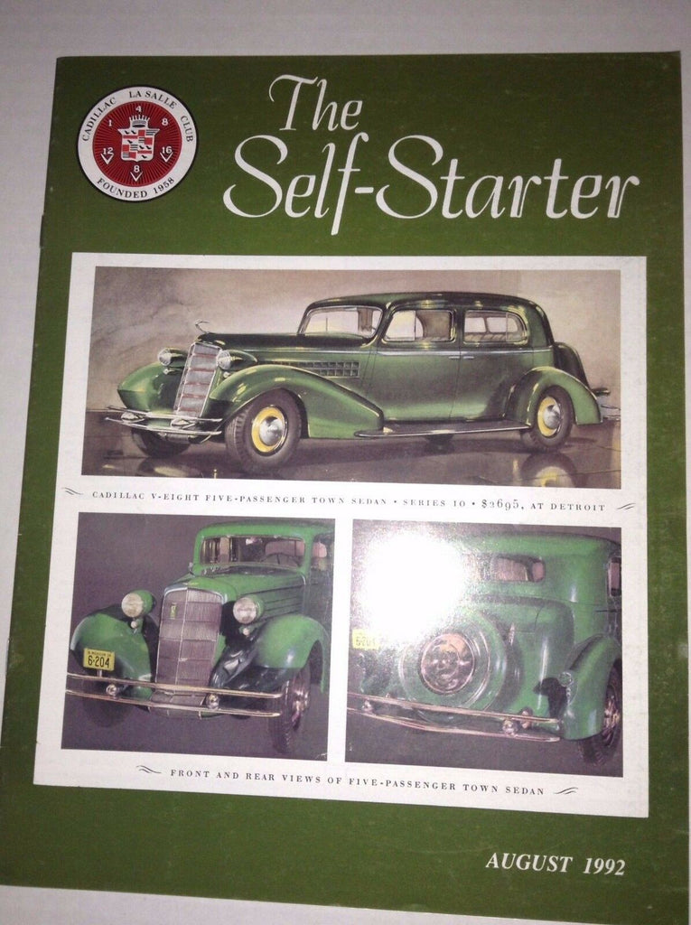 Self Starter Cadillac Magazine v8 Town Sedan Series 10 August 1992 040117NONRH