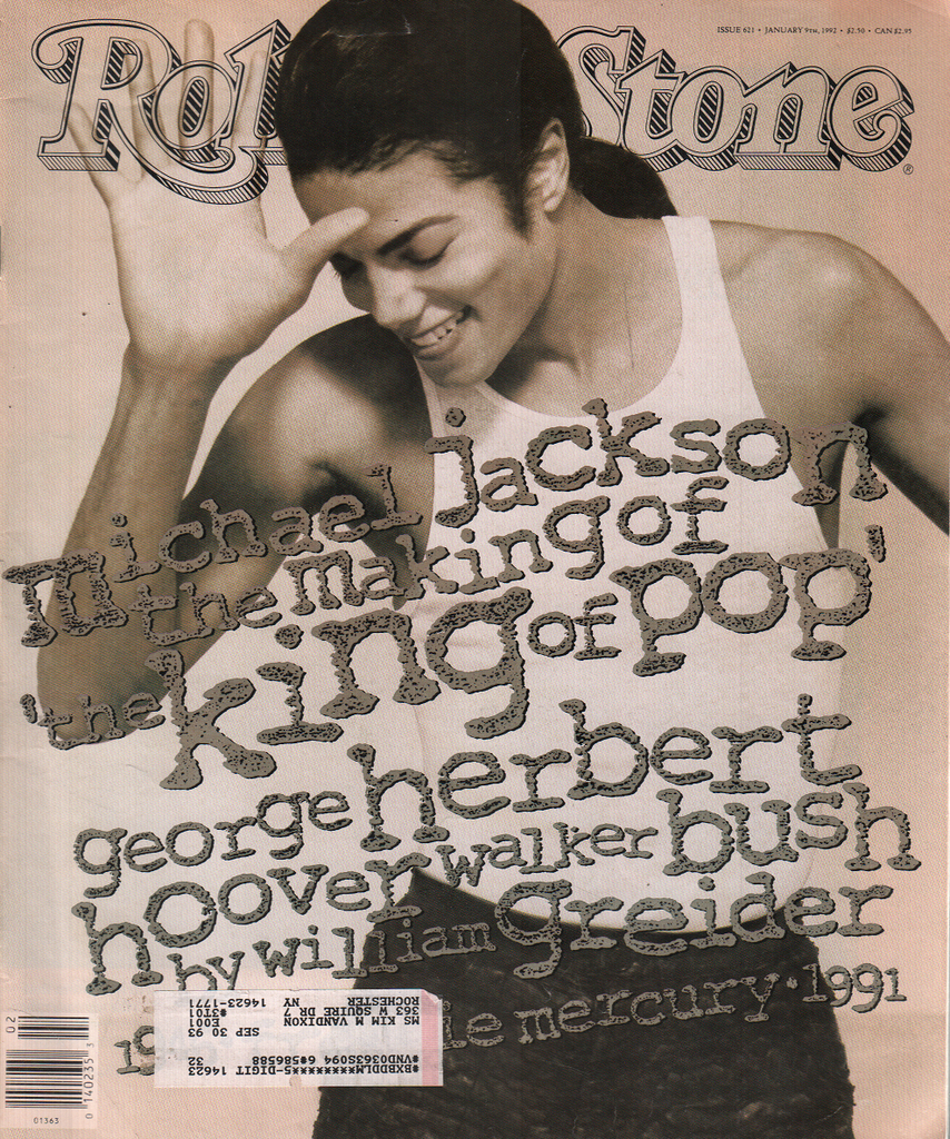 Rolling Stone Janaury 9th 1992 Michael Jackson George Herbert w/ML 041420DBE