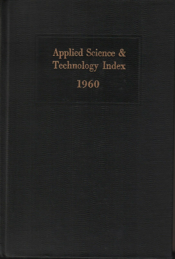 Applied Science & Technology Index 1960 H.W. Wilson Company ex-FAA 112118AME