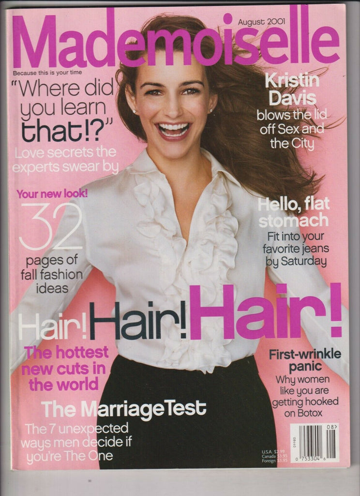 Mademoiselle Mag Kristin Davis Fall Fashion Ideas August 2001 020820nonr