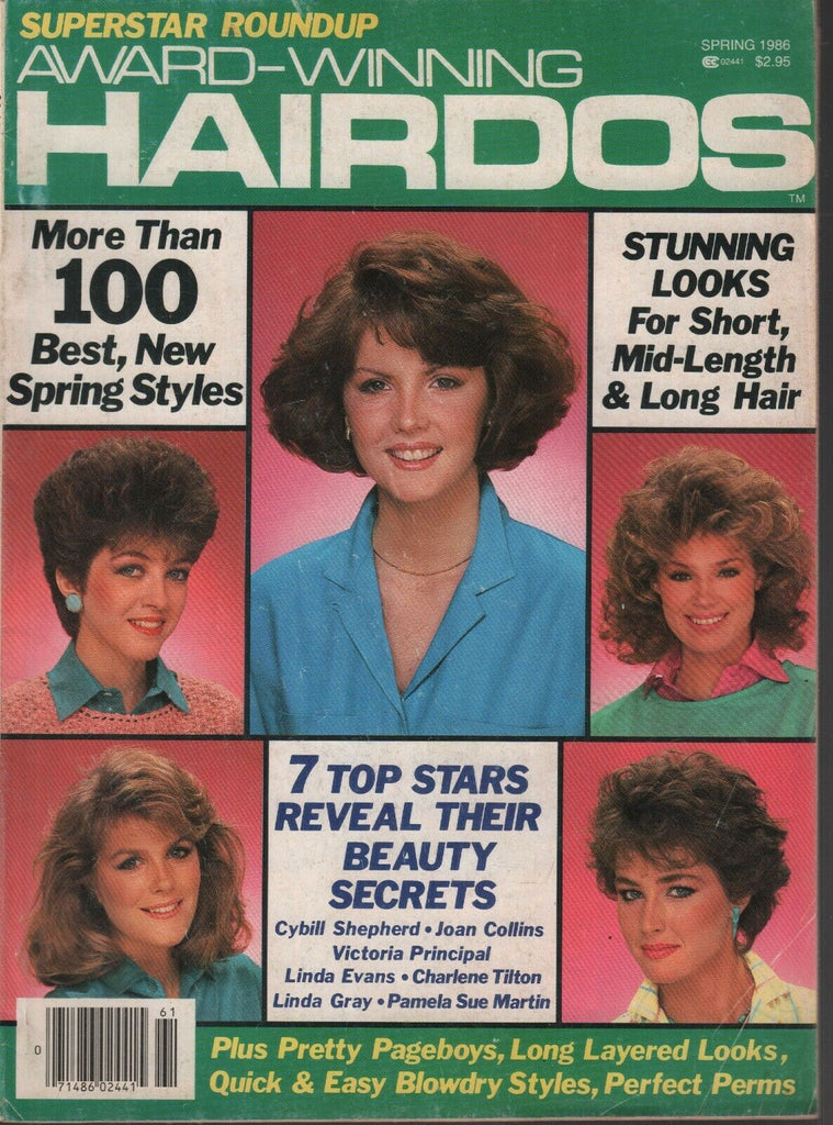 Award Winning Hairdos Spring 1986 Victoria Principal Joan Collins 072919AME