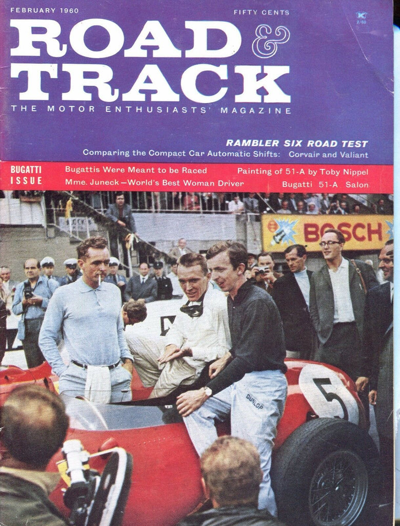 Road & Track Magazine February 1960 Dan Gurney VG No ML 031617nonjhe