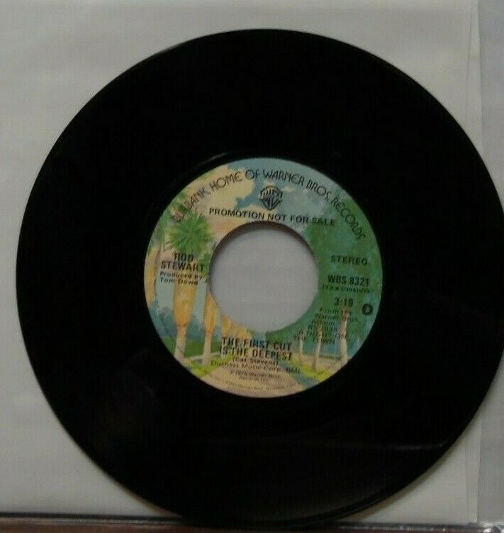 Rod Stewart The First Cut is the Deepest 45 RPM PROMO WBS-8321 1976 022220LLE45