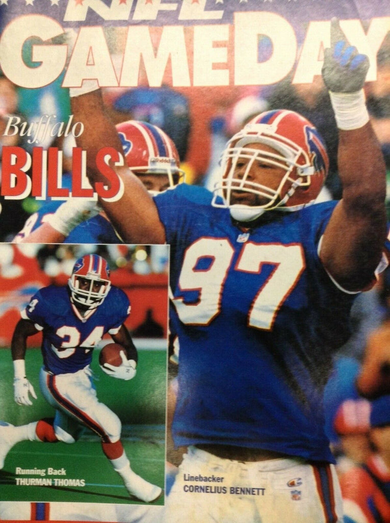 Gameday Magazine Buffalo Bills Thurman Thomas November 16, 1992 012319nonr