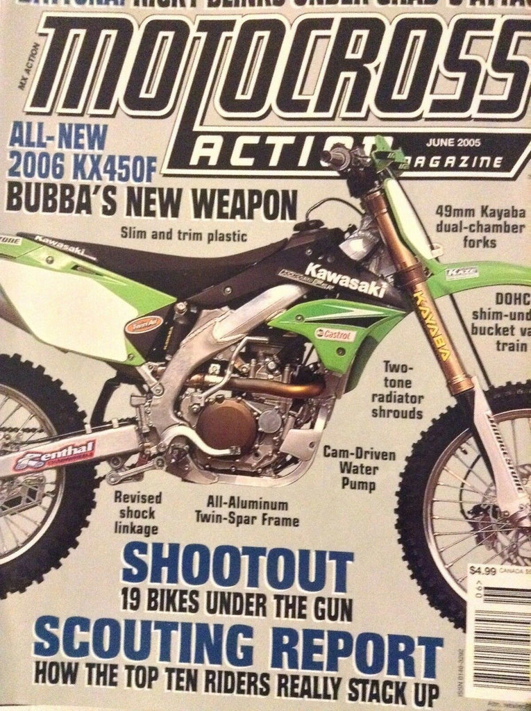 Motocross Action Magazine Bubba's 2006 KX450F Kawasaki June 2005 122318nonrh