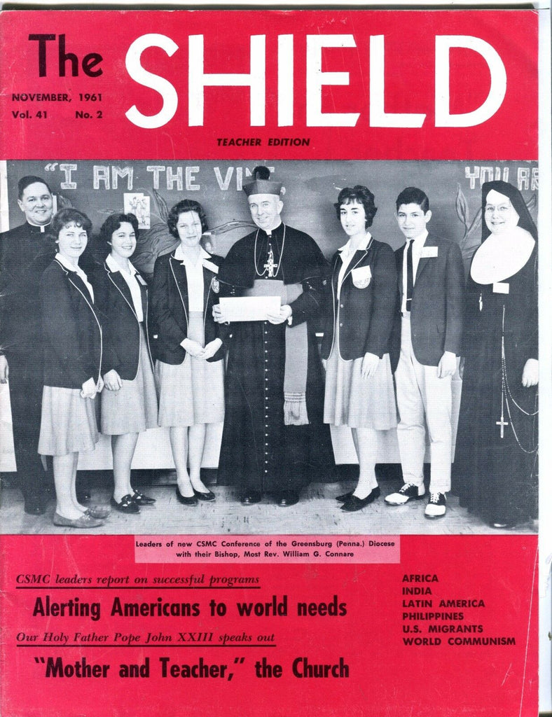 The Shield Magazine November 1961 William Connare VG 050917nonjhe