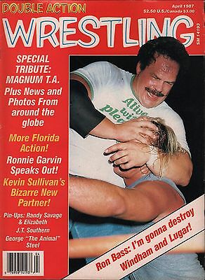 Double Action Wrestling April 1987 Magnum T.A., Ron Bass VG 012016DBE