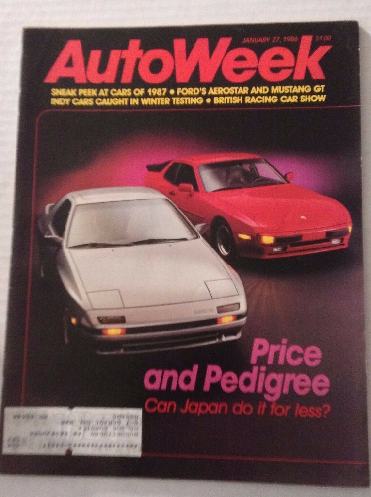 Autoweek Magazine Ford Aerostar Mustang GT January 27, 1986 011617rh