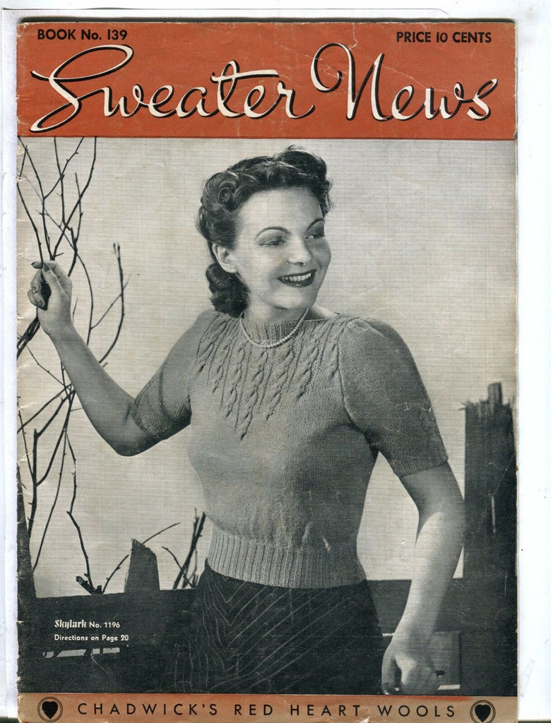 Sweater News Magazine 1939 Chadwick GD No ML 042917nonjhe