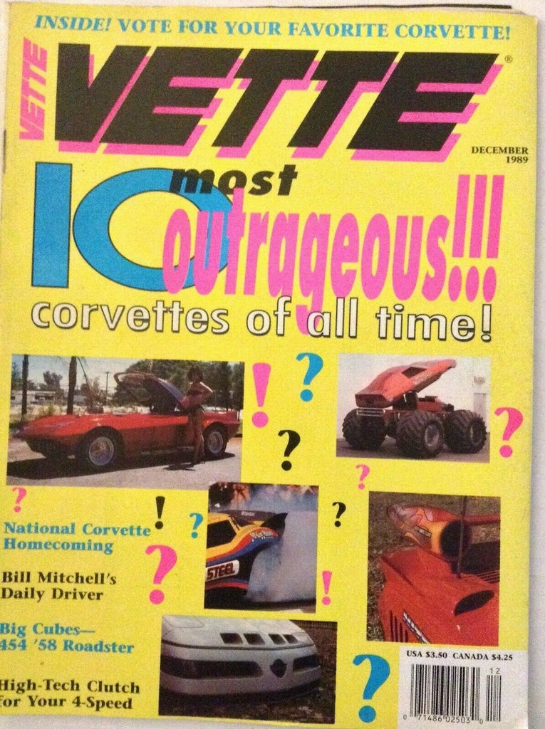 Vette Magazine 10 Most Outrageous Vettes Of All Time December 1989 022019nonrh