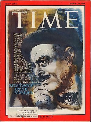 Time Magazine March 25 1966 David Merrick w/ML VG 090516DBE