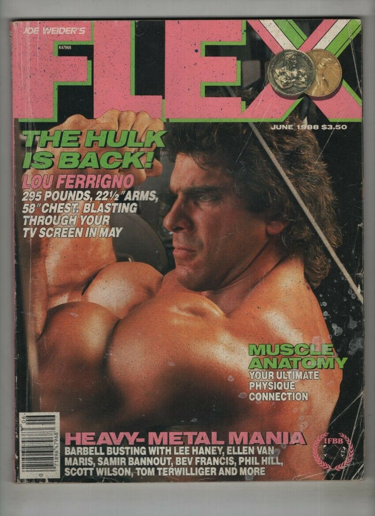 Flex Magazine Lou Ferrigno Muscle Anatomy June 1988 010721nonr