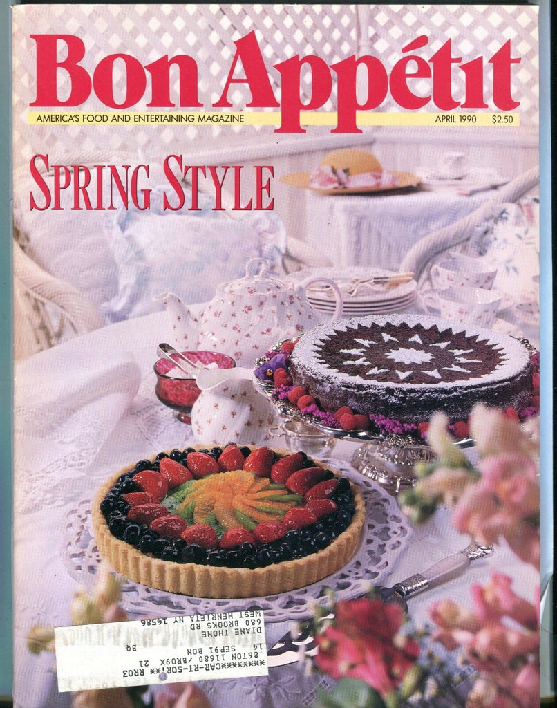 Bon Appetit Magazine April 1990 Spring Style EX w/ML 022817nonjhe