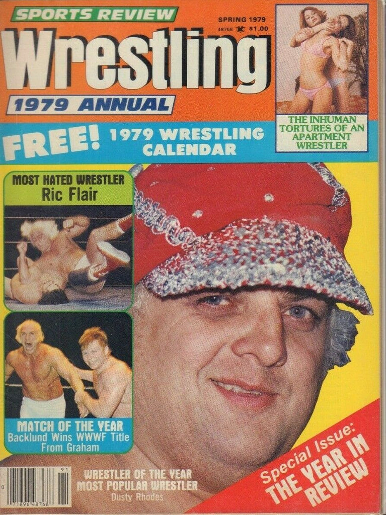 Sports Review Wrestling 1979 Annual Dusty Rhodes Backlund Ric Flair 022019DBE
