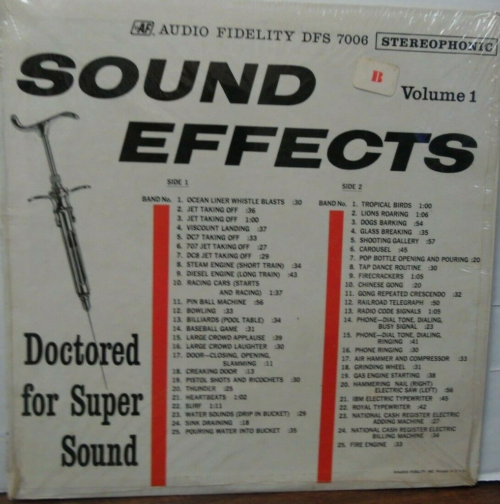 Sound effects Volume 1 doctored for super sound DFS-7006 020120LLE2