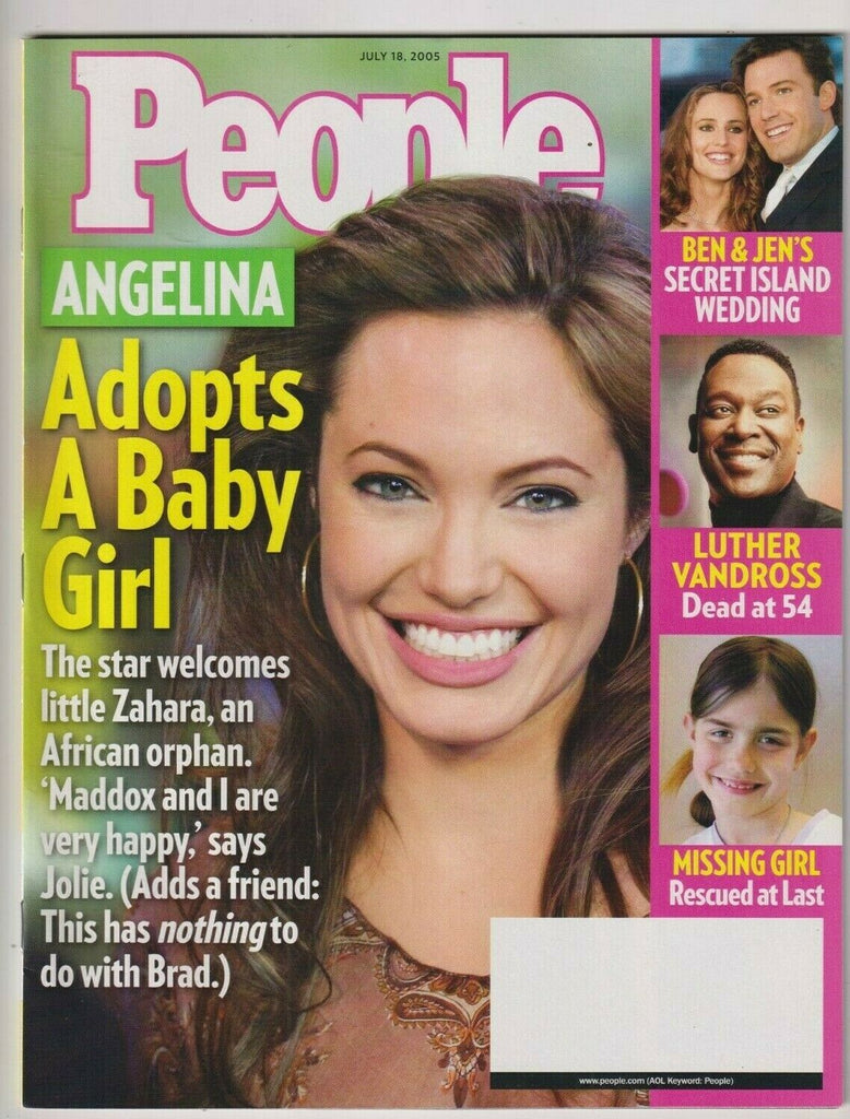 People Mag Angelina Jolie Luther Vandross Dead July 18, 2005 102319nonr