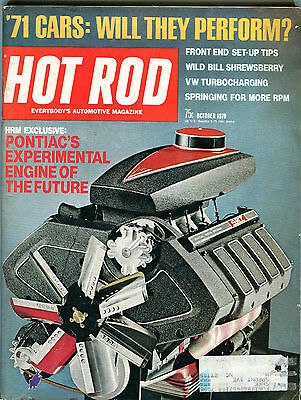 Hot Rod Magazine October 1970 Pontiac Engine Of The Future EX 022316jhe