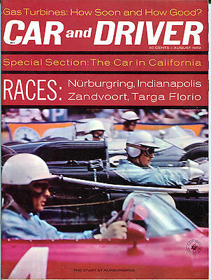 Car And Driver Magazine August 1962 The Start At Nurburgring EX NO ML 121415jhe