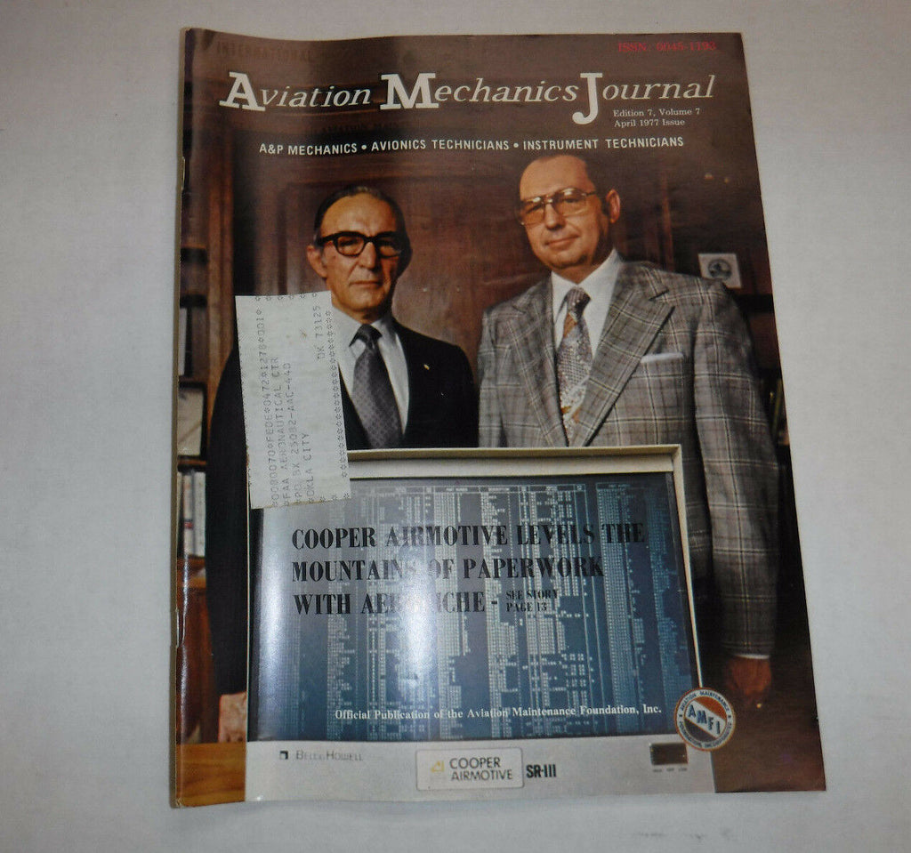 Aviation Mechanics Journal Magazine Cooper Airmotive April 1977 FAA 110216R