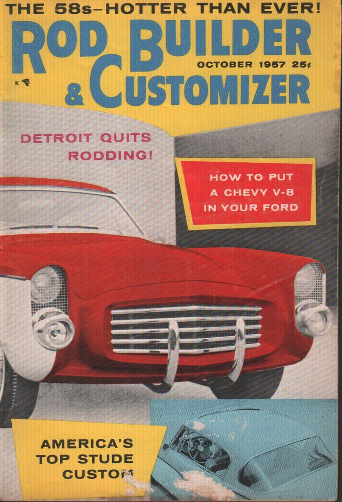 Rod Builder & Customizer Vintage Magazine October 1957 Jim Whipple 121518AME