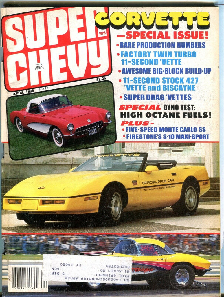 Super Chevy Magazine April 1986 Corvette VG w/ML 031717nonjhe
