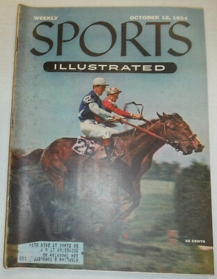 Sports Illustrated Magazine Steeplechaser Racing & MSG October 1954 040815R